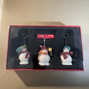 Kohl's St Nicholas Square 3 Photo Holder: Christmas Clip Frame Tower NIB (371)